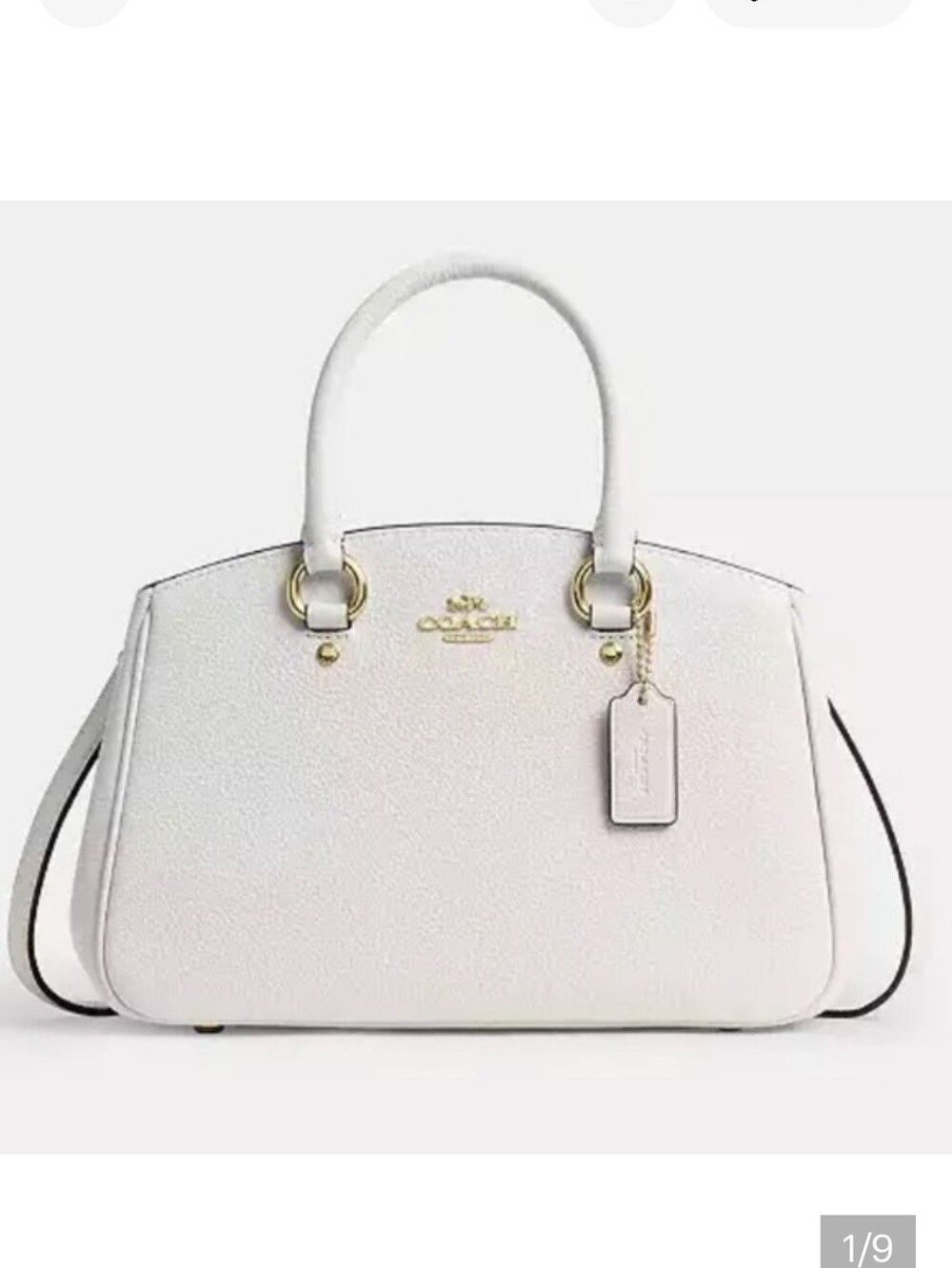 Coach Small Savannah Satchel in Cream with Gold Hardware